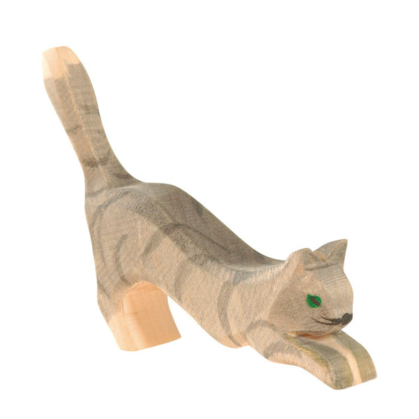Grey Cat- Wooden Animal Toy